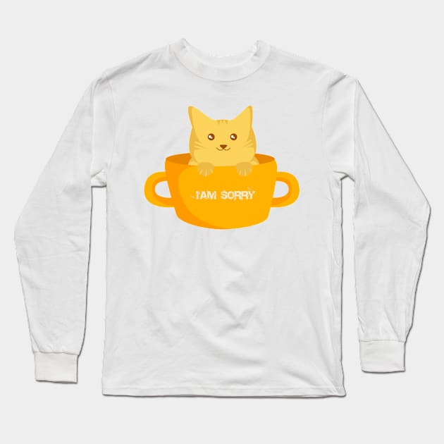 the cat i'am sorry Long Sleeve T-Shirt by Itsme Dyna